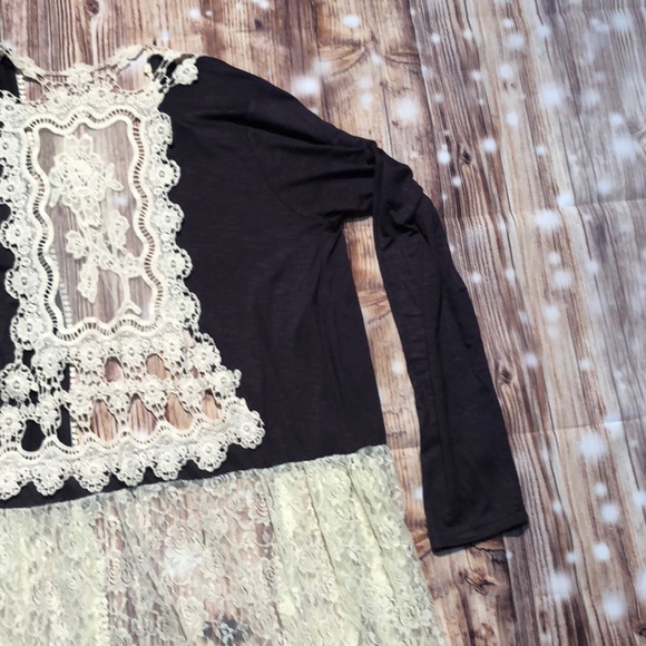 Umgee blue and cream small long cardigan - Picture 8 of 9